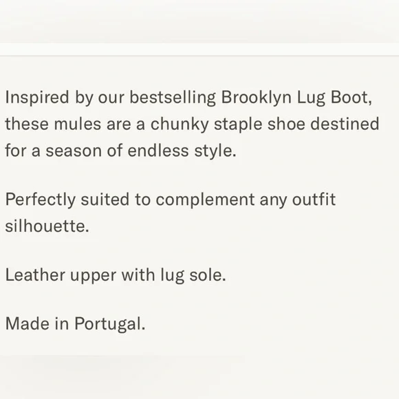 Jenni Kayne Leather Lug Mule - Canyon Size 38 - Picture 14 of 14